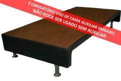 Cama Box Base Ortobom Revolution Courano Nero Black s/ Auxiliar (Obrigatória a compra Cama Box + Auxiliar) - Cama Box Solteiro - 0,88x1,88x0,20 - Sem Colchão 