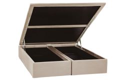 Cama Box Baú Universal Suede Clean - Ortobom - -  Box Baú Queen Size - 1,58x1,98x0,35 - Bipartida