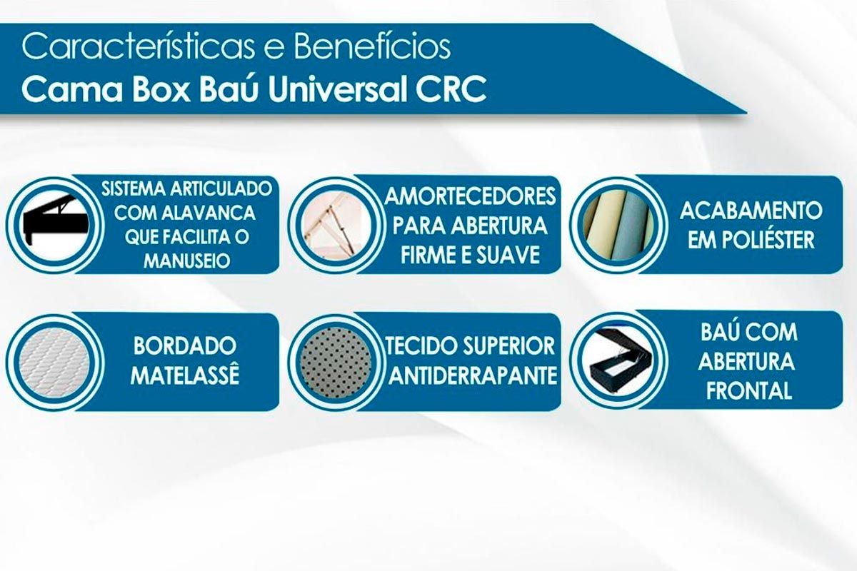 Conjunto Box: Colchão Orthocrin Orthoclínico Ouro Plus Eurotop + Cama Box Baú Courano White