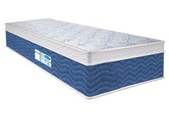 Colchão Molas Prolastic Blue Euro Pillow - Probel - Colchão Solteiro - 0,88x1,88x0,34 Sem Cama Box