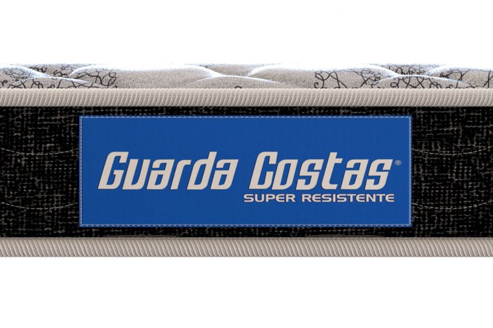 Cama Box: Colchão Espuma Probel Guarda Costas Resistente + Base CRC Courano White
