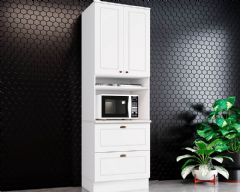 Paneleiro de Cozinha Americana c/1 Forno e 3 Portas c/1Basculante 71x20cm - Henn - Cor Branco
