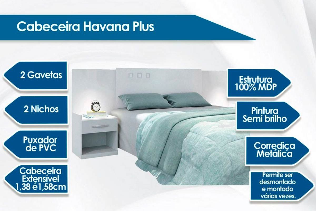 Cabeceira Santos Andirá Havana Plus+Cama Box Orthoflex