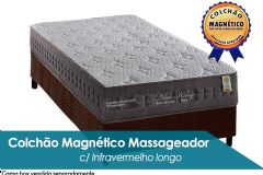 Colchão Magnético c/Vibro Massagem  c/ c/  New King Molas Ensacadas - Anjos - Colchão Solteiro - 0,88x1,88x0,30 - Sem Cama Box