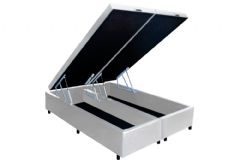 Cama Box Baú Universal CRC Courano White - Cama Box Queen Size - 1,58x1,98x0,35 - Sem Colchão 