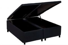 Cama Box Baú Universal CRC Courano Black - Cama Box King Size - 1,86x1,98x0,35 - Sem Colchão 