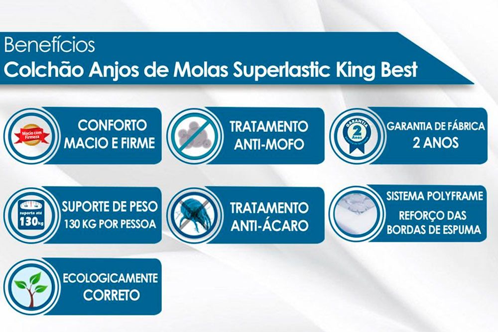 Conjunto-Colchão Anjos Molas Superlastic King Best+Cama Baú