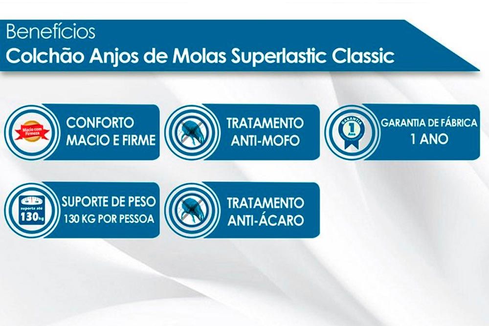 Conjunto-Colchão Anjos Superlastic Classic Preto+Cama Box