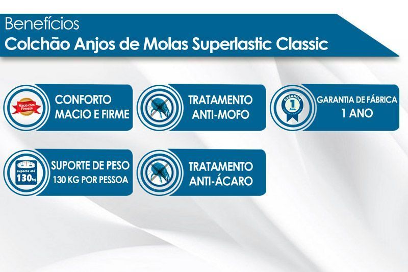 Conjunto-Colchão Anjos Molas Superlastic Classic 26+Cama Box