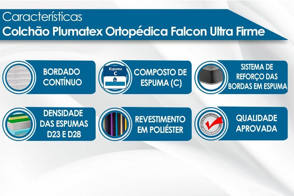 Colchão Plumatex Ortopédico Falcon Ultra Firme+Cama Box