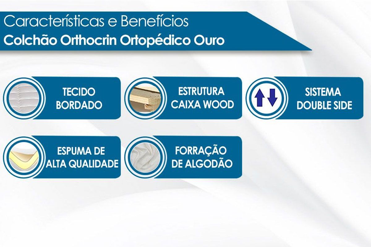 Conjunto-Colchão Orthocrin Orthoclínico Ouro+Cama Box