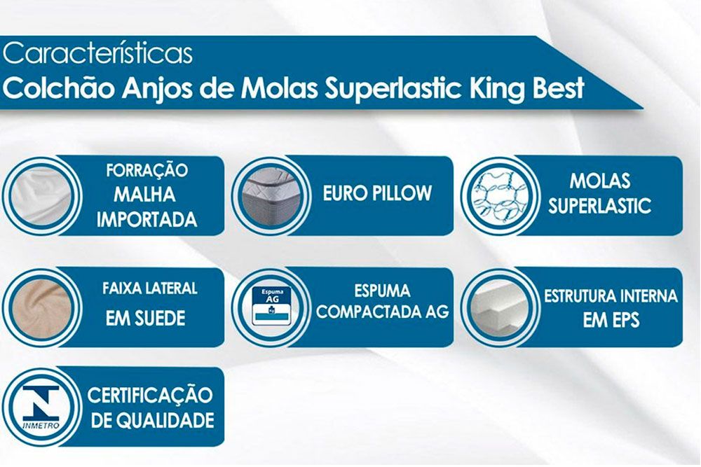 Conjunto-Colchão Anjos de Molas Ensacadas MasterPocket King Best+Cama Box