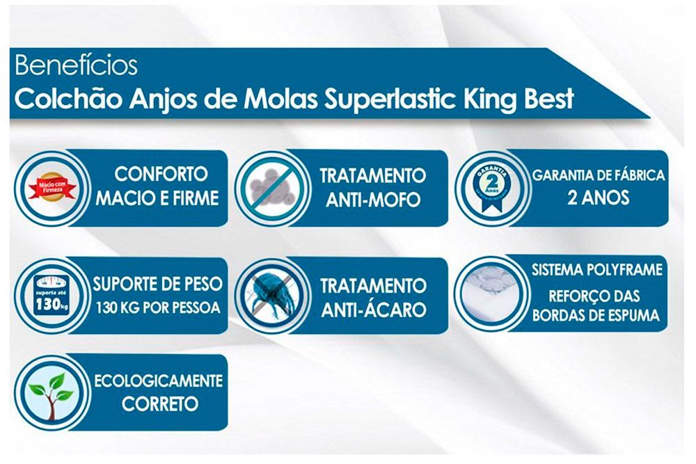 Conjunto-Colchão Anjos de Molas Ensacadas MasterPocket King Best+Cama Box