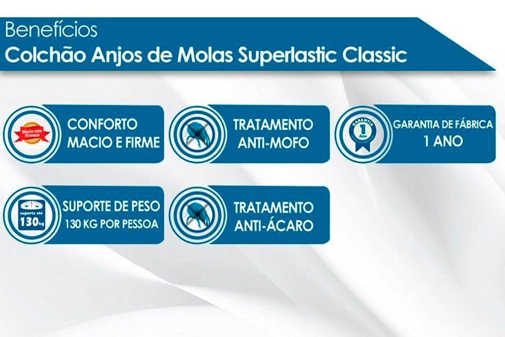 Conjunto Box - Colchão Anjos Molas Superlastic Classic + Cama Box CRC Camurça Marrom