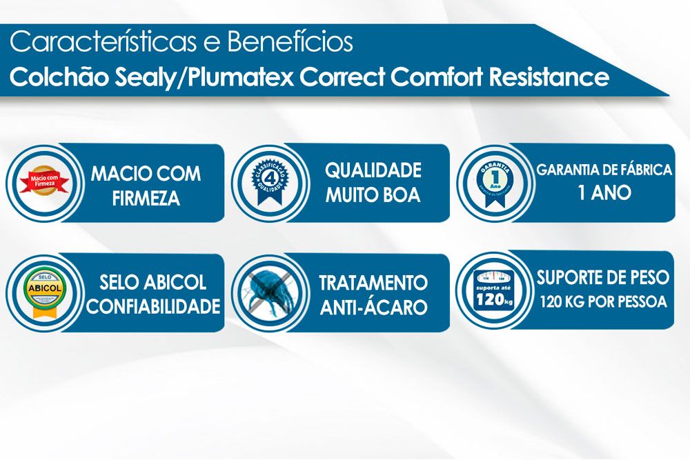 Conjunto-Colchão Correct Comfort Resistance + Cama Box