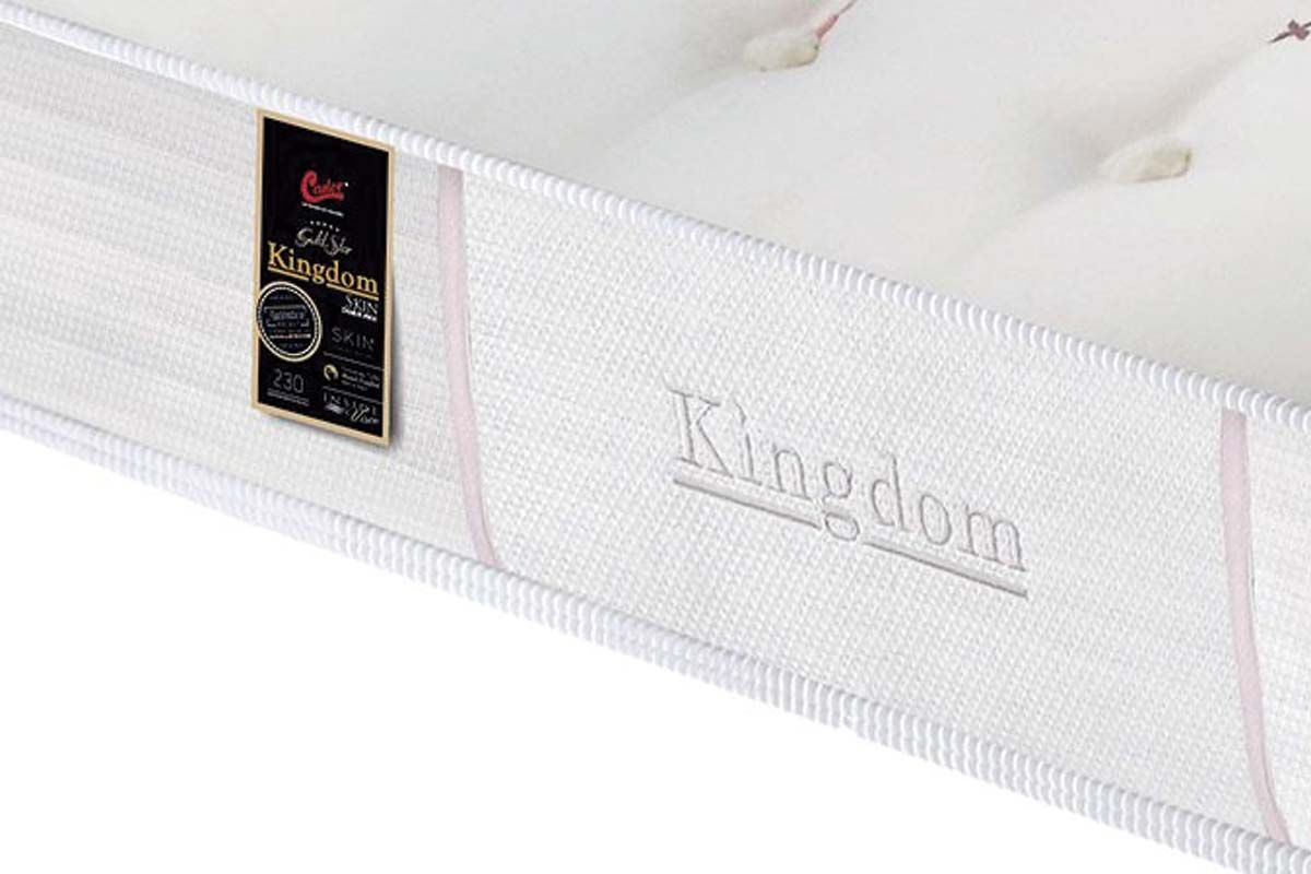 Cama Box: Colchão Molas Ensacadas Castor Pocket Kingdom Skin + Base CRC Courano White