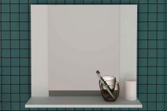 Armário de Banheiro c/Espelho Suspenso BN3610 60cm - Tecno Mobili - Cor Branco