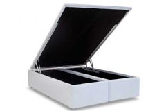 Cama Box Baú Universal Courano White - Ortobom - -  Box Baú Queen Size - 1,58x1,98x0,35 - Bipartida