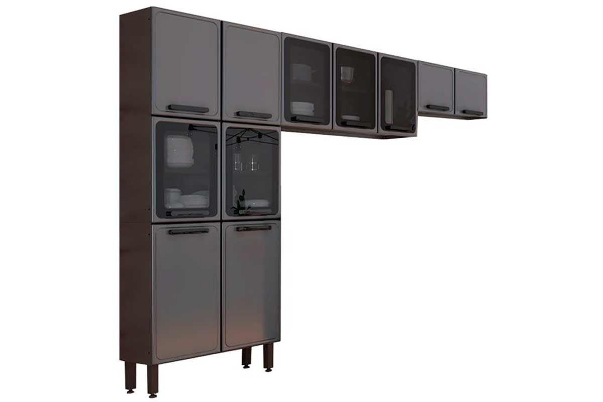 Cozinha Compacta Estilo 3 Peças (2 Armários + 1 Paneleiro) CPT86 - Bertolini