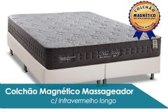 Conjunto Box-Colchão Anjos Molas Ensacadas MasterPocket New King Magnético c/ Massageador+Cama Box Courano Bianco