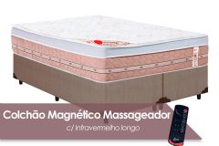 Cama Box: Colchão c/Vibro Massagem Castor Tecnopedic Premium Niponpedic Magnético    + Base CRC Courano Clean