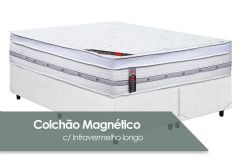 Cama Box: Colchão Magnético Castor Pocket  Gold Star + Base CRC Courano White